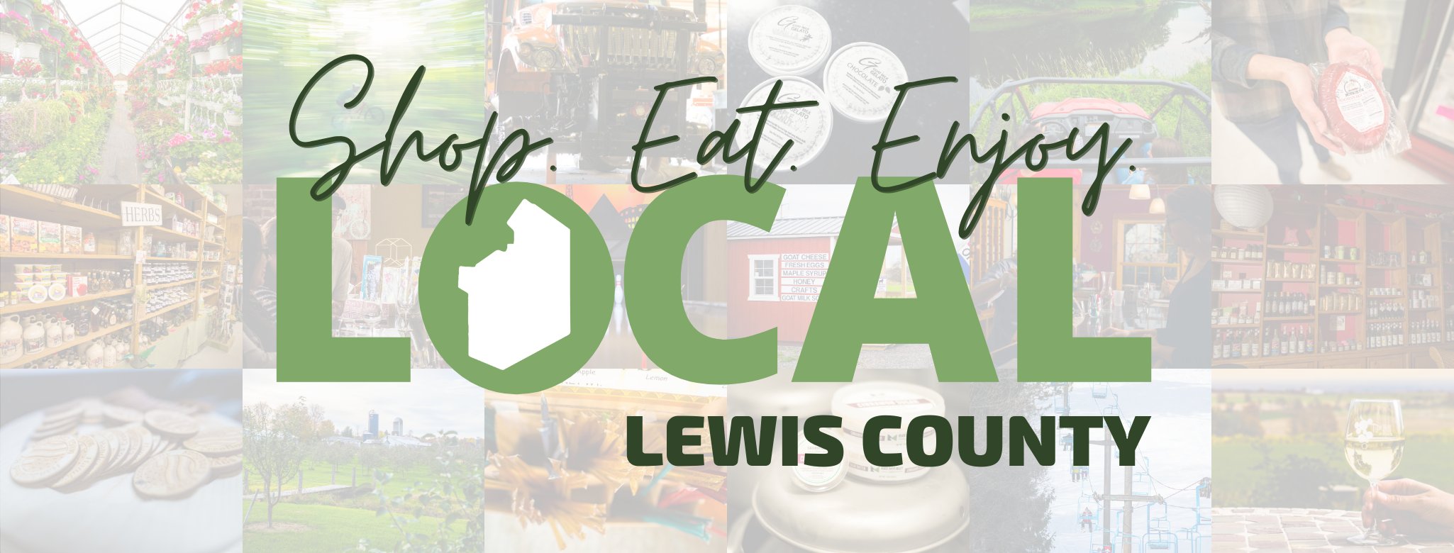 Shop.Eat.Enjoy. Local Lewis County Facebook Cover Photo